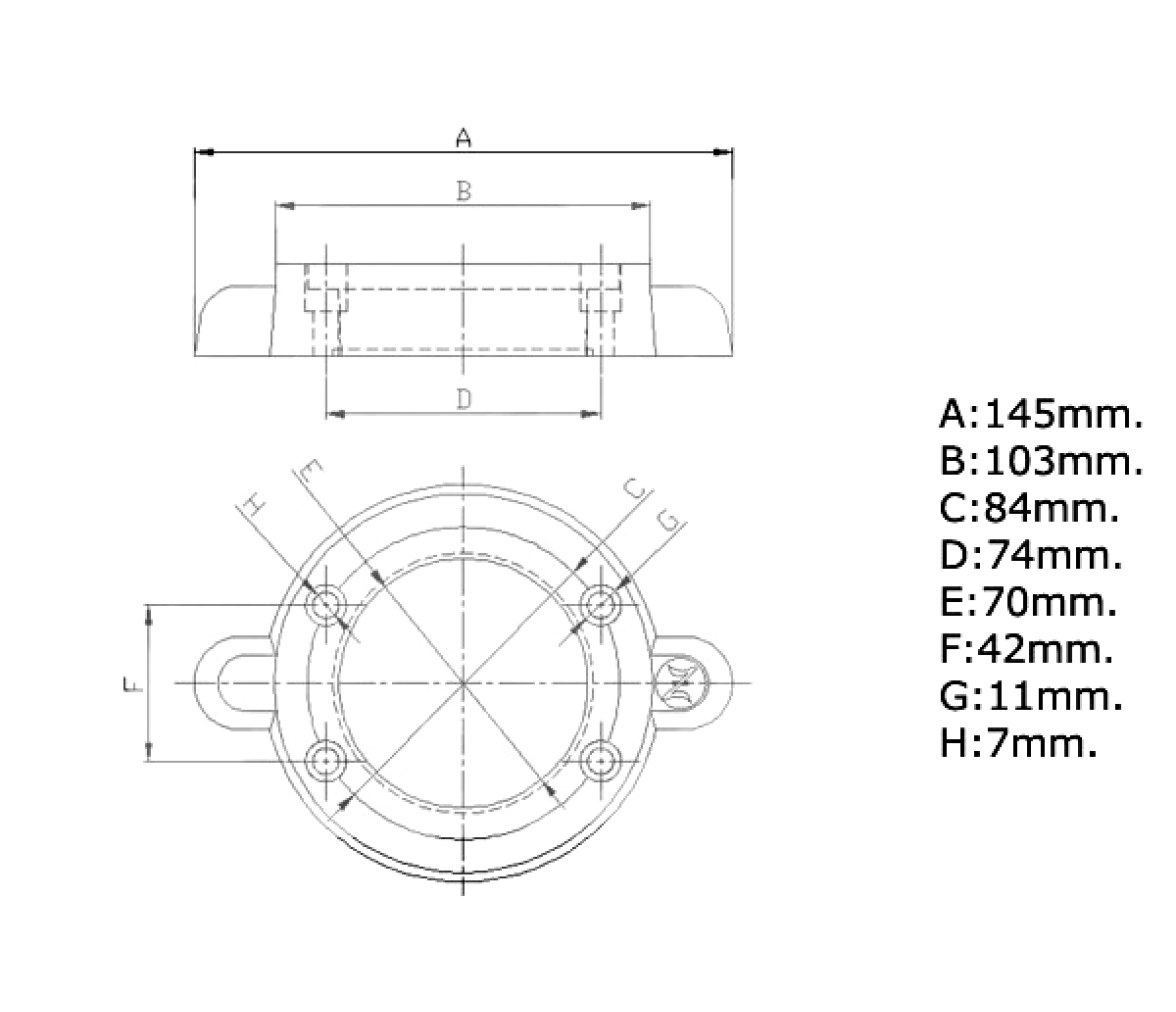 Zineti Anodo Yanmar Collarin