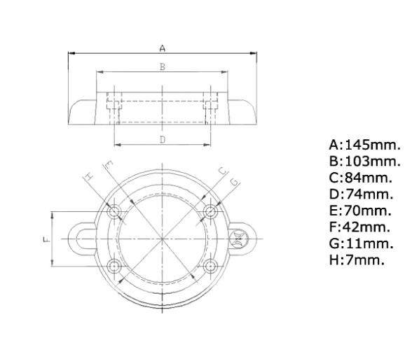 Zineti Anodo Yanmar Collarin