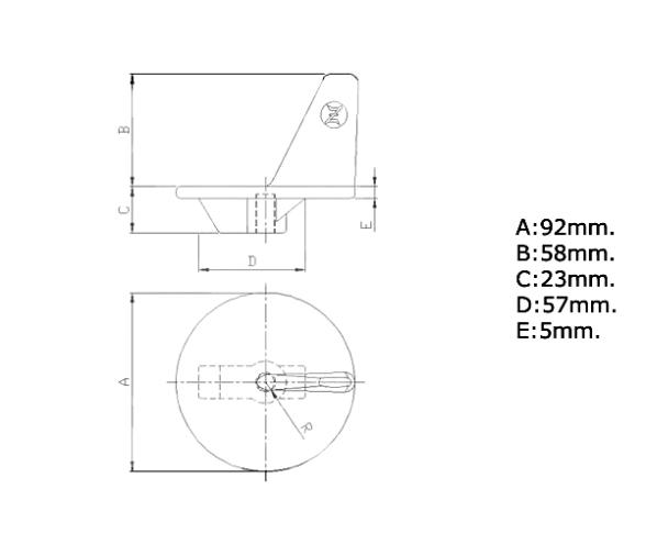 Zineti Anodo Zinc Aleta con Helice Inoxidable