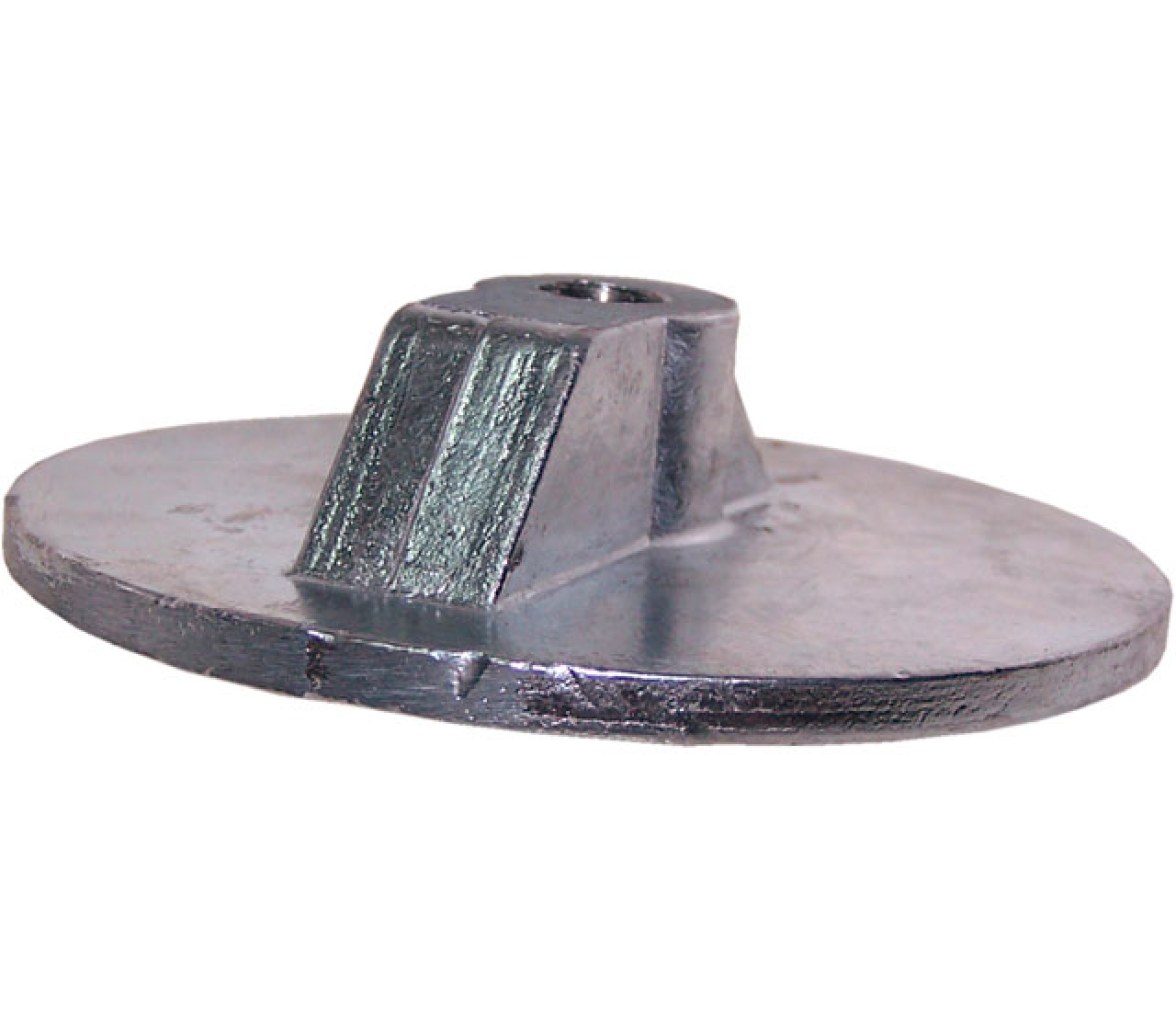 Zineti Anodo Zinc Placa Circular con Rosca