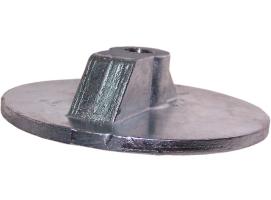 Zineti Anodo Zinc Placa Circular con Rosca