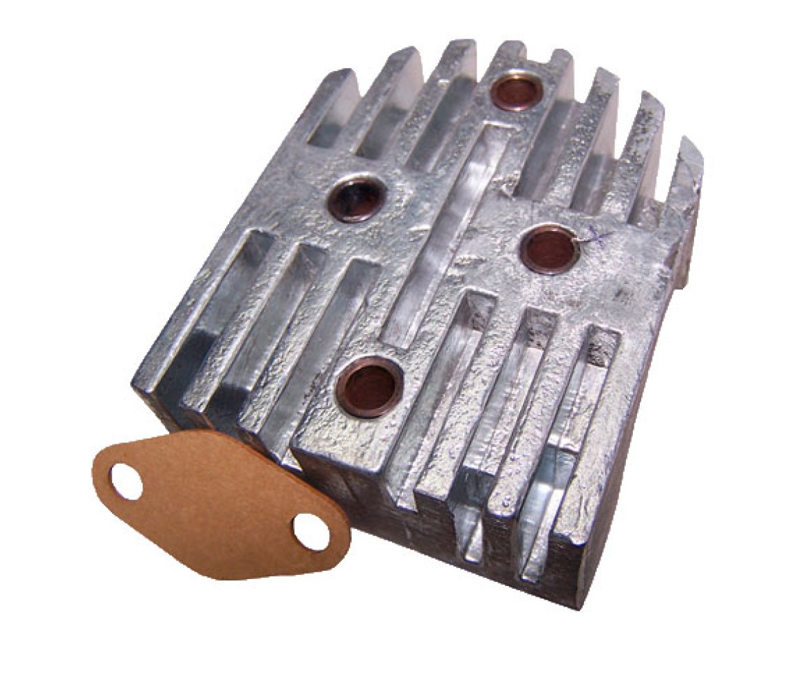 Zineti Anodo Zinc Placa con 4 Agujeros