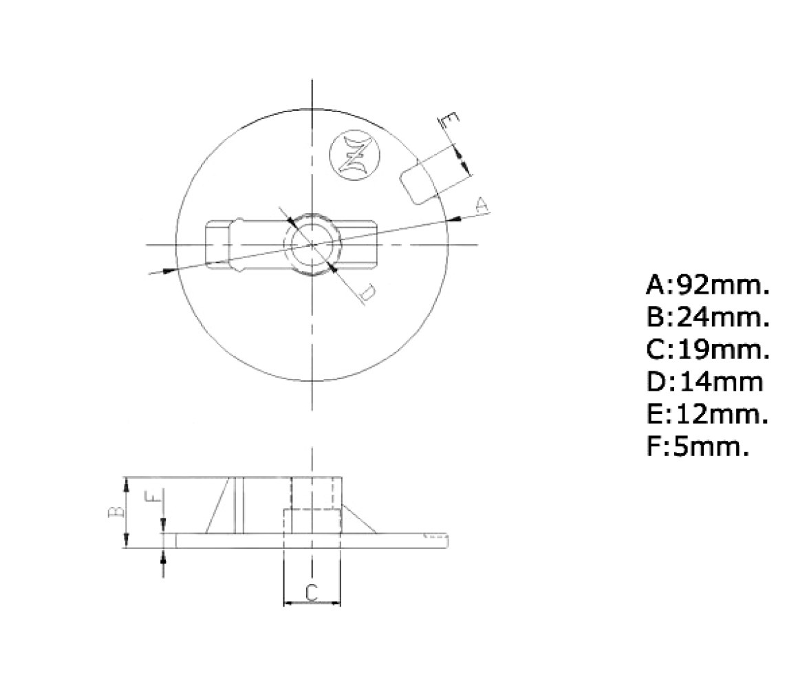 Zineti Anodo Zinc Plato Mercury