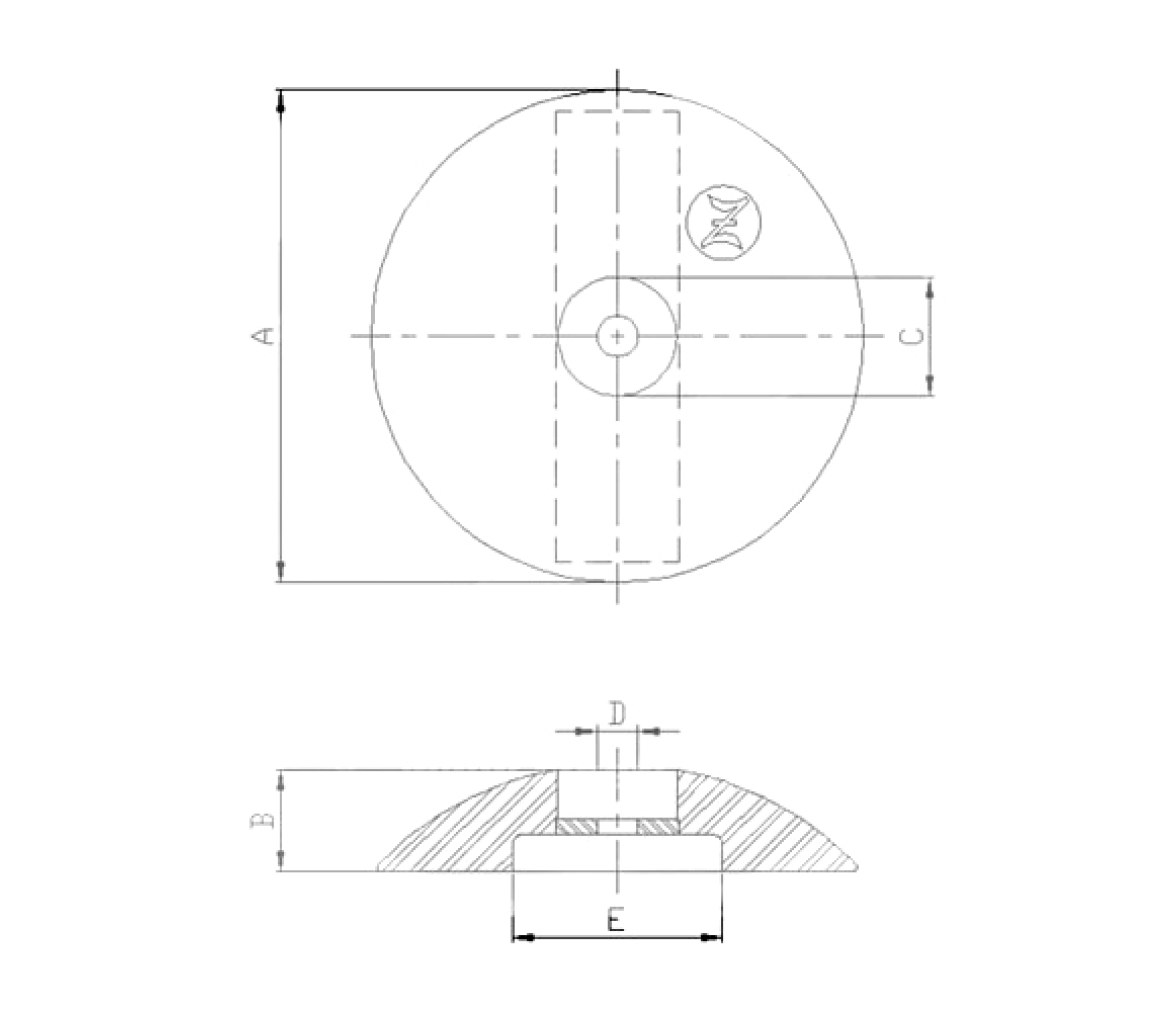 Zineti Disco de Aluminio con Pletina Interior