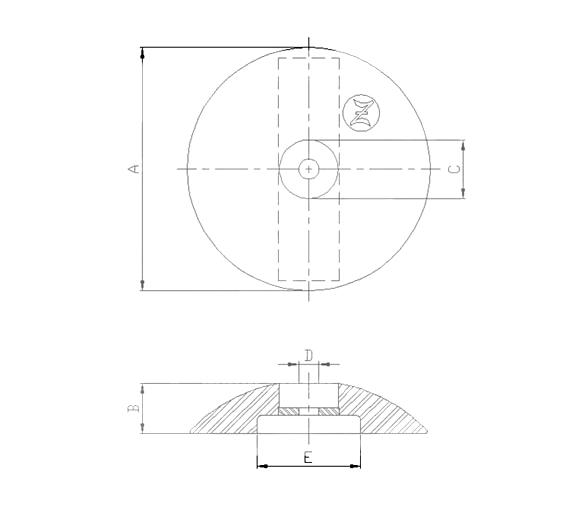 Zineti Disco de Aluminio con Pletina Interior