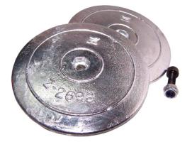 Zineti Aluminium Pair of Discs for Rudder