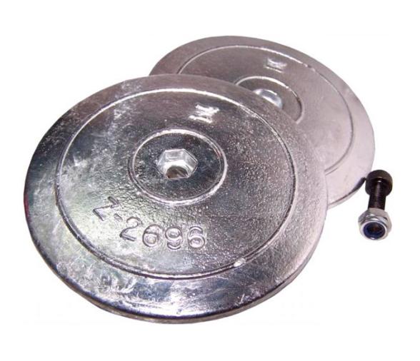 Zineti Disco en par de Aluminio para Timon