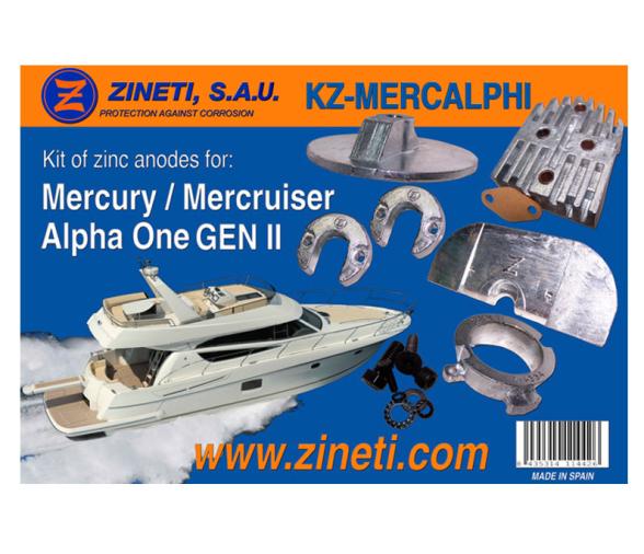 Zineti Kit Anodos Mercury-Mercruiser Alpha One GEN II