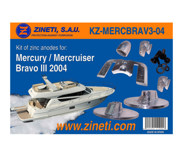 Zineti Kit Anodos Mercury-Mercruiser Bravo III 2004
