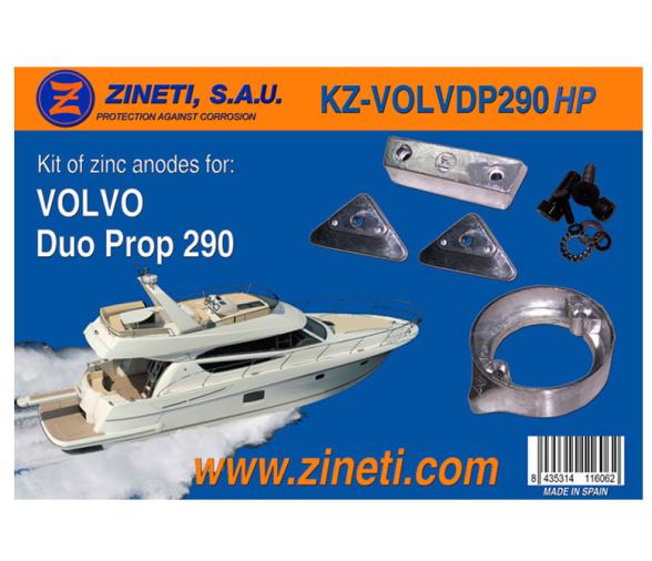 Zineti Kit Anodos Serie Volvo Duo Prop 290 HP