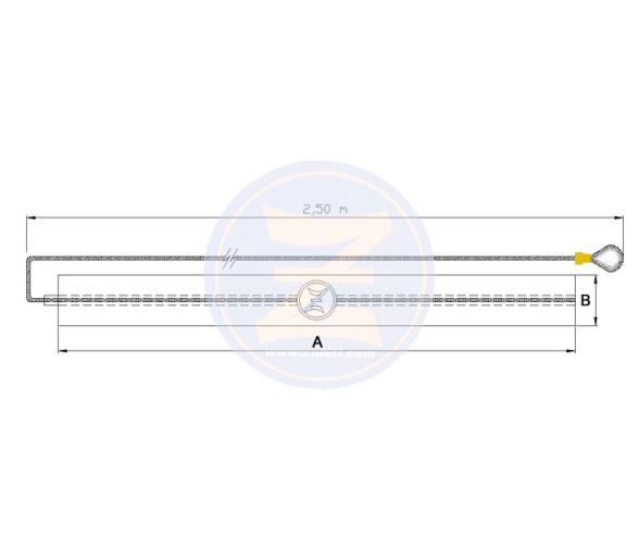 Zineti Anodo de Fondeo con 2,5 m de Cable Inox