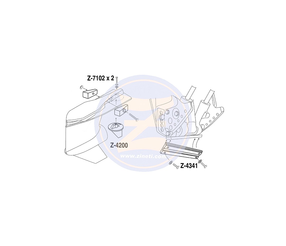 Zineti Kit de Anodos para Mercury 75-115 EFI