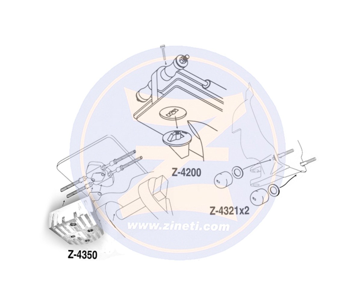 Zineti Kit de Anodos para Mercury Alpha One