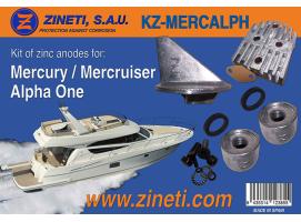 Zineti Kit de Anodos para Mercury Alpha One