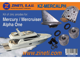 Zineti Kit de Anodos para Mercury Alpha One