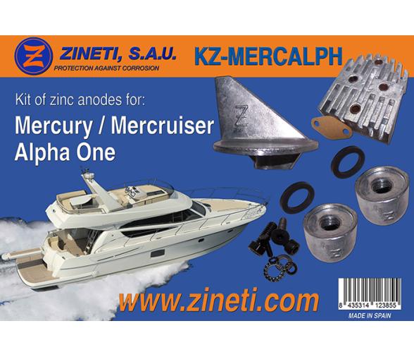 Zineti Kit de Anodos para Mercury Alpha One