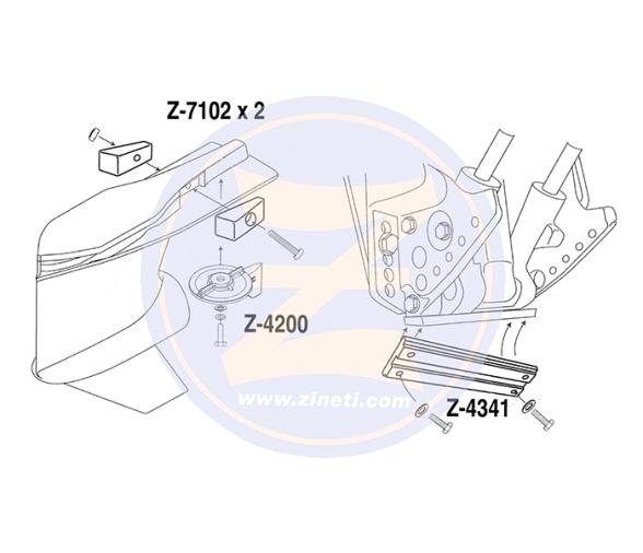Zineti Kit de Anodos para Mercury F30-F40-F60