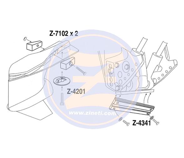 Zineti Kit de Anodos para Mercury Verado 4