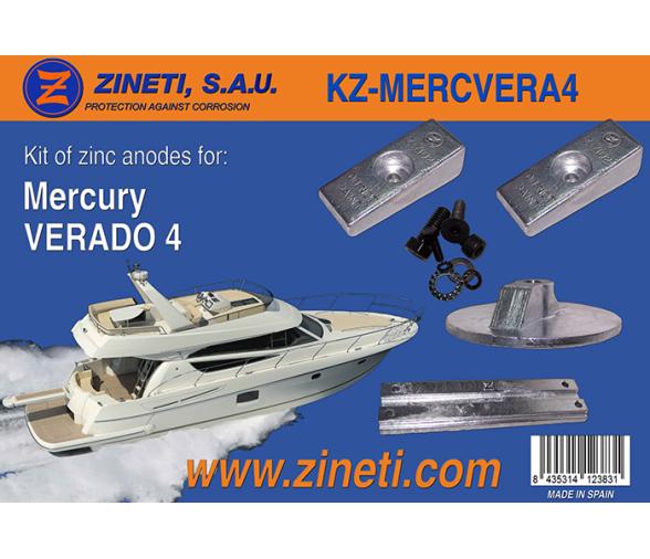 Zineti Kit de Anodos para Mercury Verado 4