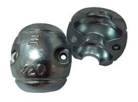 Zineti Anodo con Tuerca Insertada para Ejes 20mm