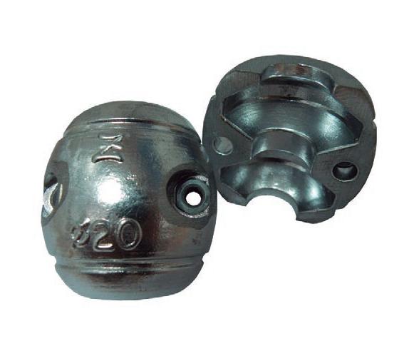 Zineti Anodo con Tuerca Insertada para Ejes 20mm