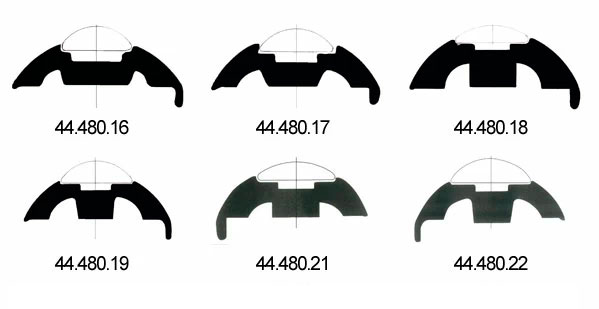 Perfil media luna inoxidable