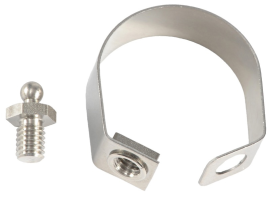 Stainless steel clamp with male