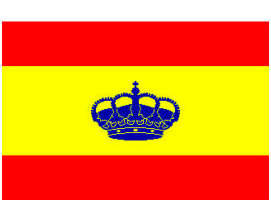 Bandera España con Corona 45 x 30 cm