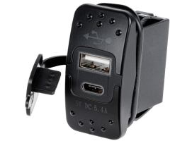 Enchufe doble USB - Micro USB para Panel