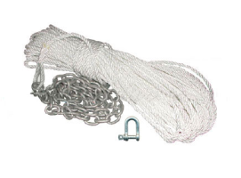 Rope Anchor Line with 10 mm x 30 m 1.5 m Chain