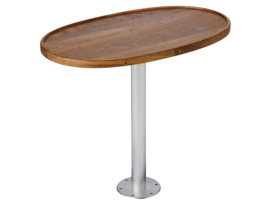 Garelick Teak Table - Stowable Pedestal System