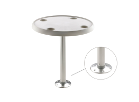 Round table, removable fixed leg with base