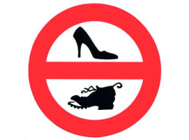 Pegatina Prohibido Usar Zapatos Trem