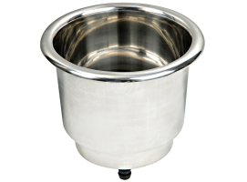 Stainless steel cupholders with LED internal lighting