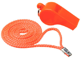 Orange Whistle with Lanyard