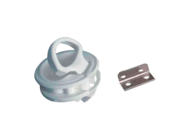 Plastic Pull White Latch without lock