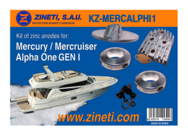 Zineti Kit Anodos Mercury-Mercruiser Alpha One GEN I